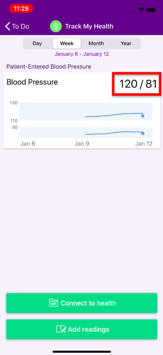 Reading in Track My Health