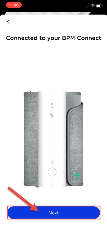 Device connected to app