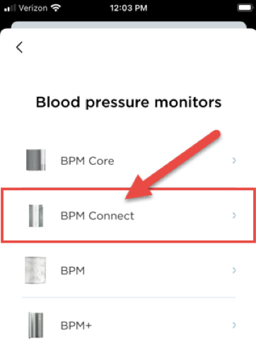 Select the type of device