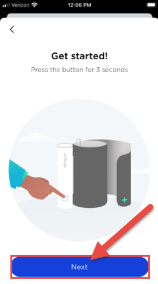 Select next to allow your phone to search for Bluetooth